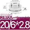 60-Teeth 5M Timing Pulley, T-Slot Width 16/21/27mm, BF Type Stepped with Machined Hole 6-20mm