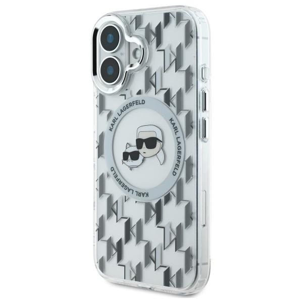 Karl Lagerfeld Klhmp16Shmckmht Iphone 166.1 Průhledný/Transparentní Iml Monogram Karl&Choupette Head Magsafe