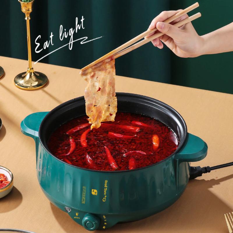 1.7L Multifunction Non-stick Pan Electric Cooking Pot Household  Hot Pot Single/Double Layer Fast Heating Electric Rice Cooker AVE