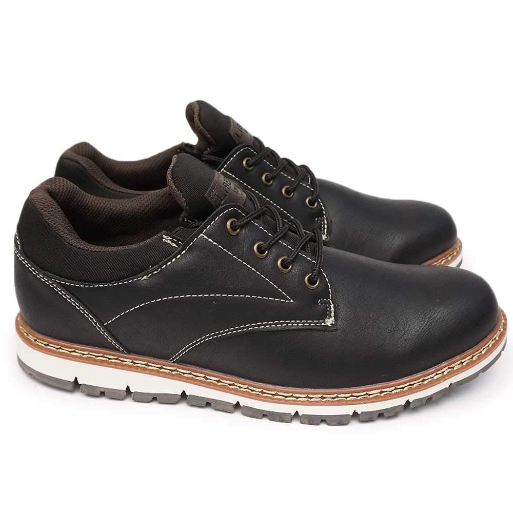 EDWIN LIBERTO Casual Everyday Size Men's Shoes, L60646, Waterproof, Low-Cut, Side-Gore Sneakers, Casual, Wear, Black, 27.0cm