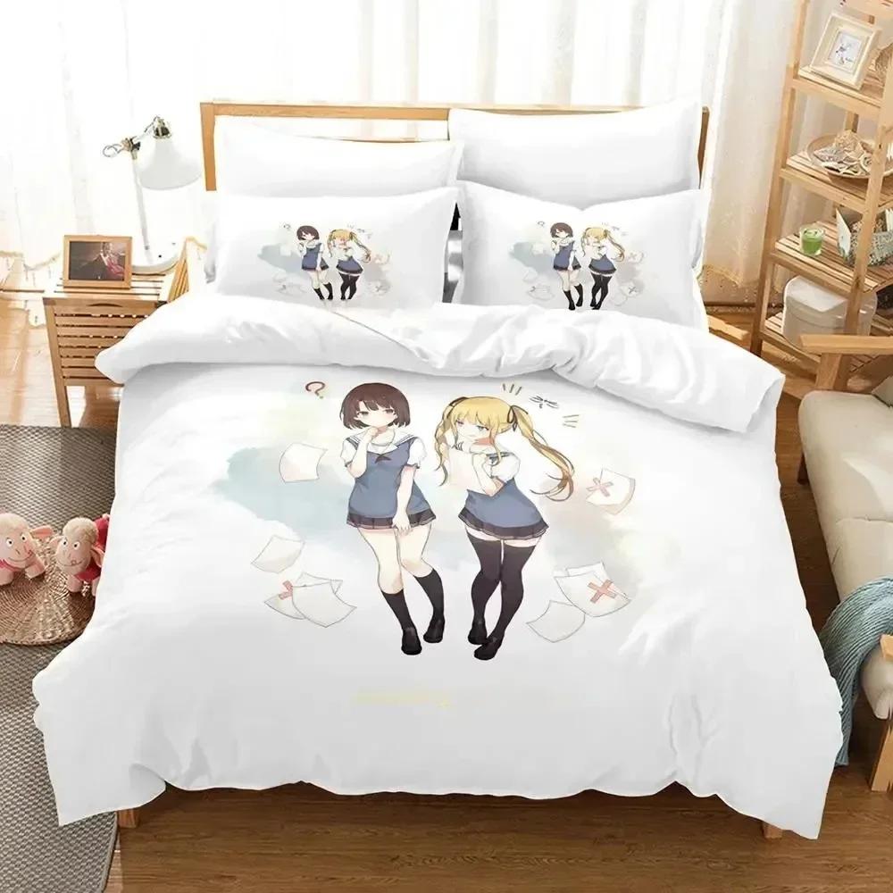 Anime Saekano How to Raise a Boring Girlfriend Bedding Set Duvet Cover Sheet Printed Bed Set Pillowcase Bed Comforter Bedroom