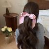 Korean Style Solid Color Bow Ribbon Hair Claw 3D Bow Elegant Hair Clip Large Size Hair Claw Clip Daily Use