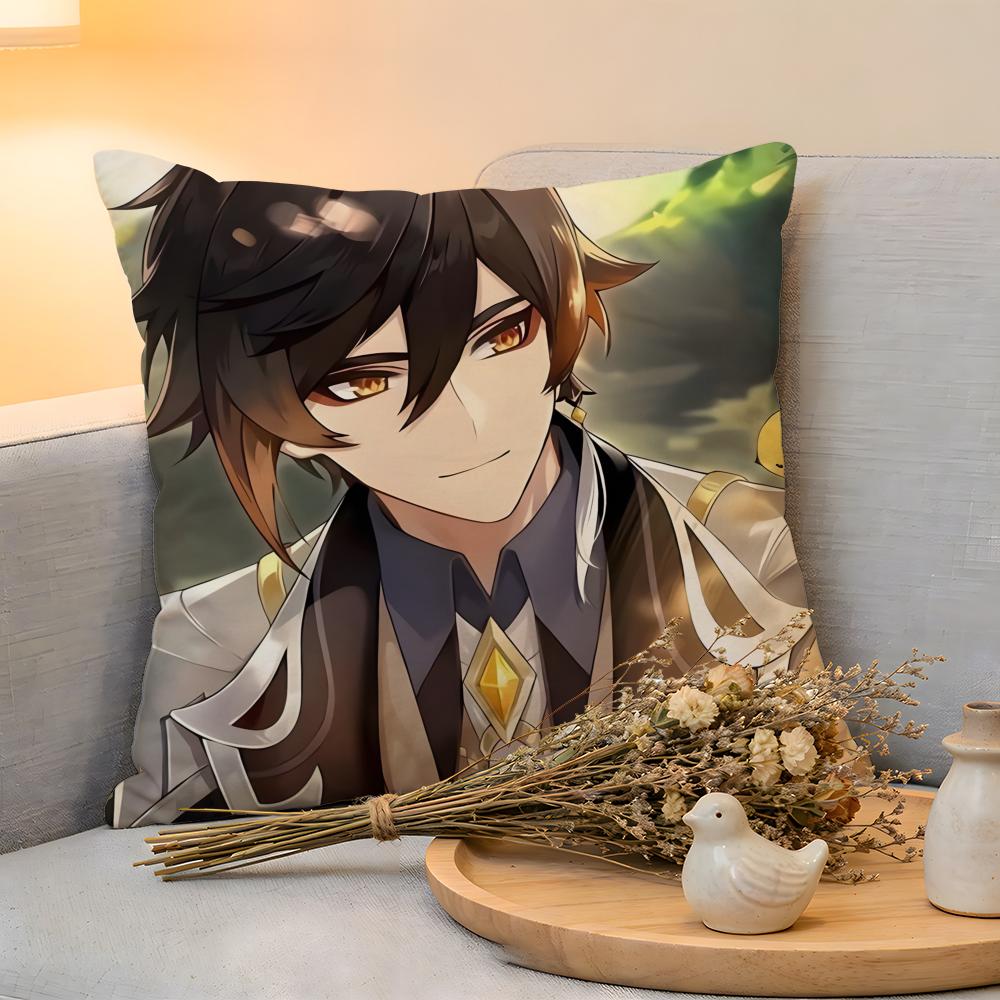 Cushion Cover Linen SkinFriendly Soft Decorative Case For Sofa Home Decor Zhongli Pillow cover
