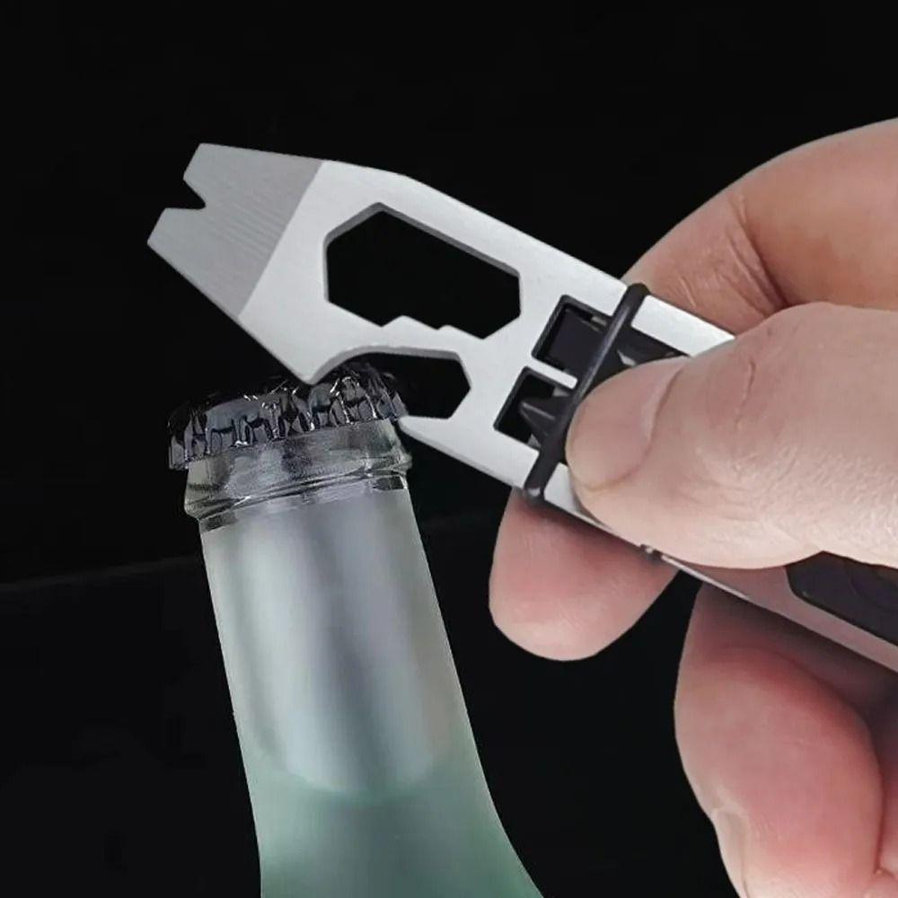 Mini Multifunctional Pry Bar Keychain Shape Outdoor Multifunctional Screwdriver Traveling