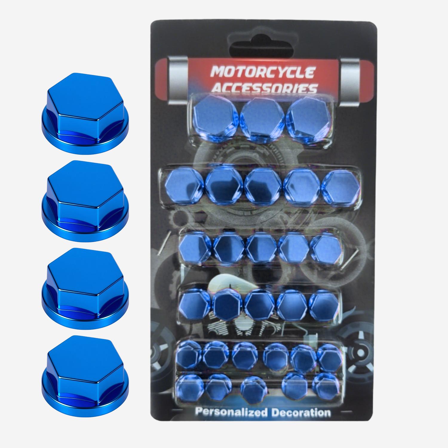 

for Car Motor Scooters Electric Colored Nut Cover Motorcycle Accessories 30pcs Motorcycle Screw Decoration Cover Plating Cap