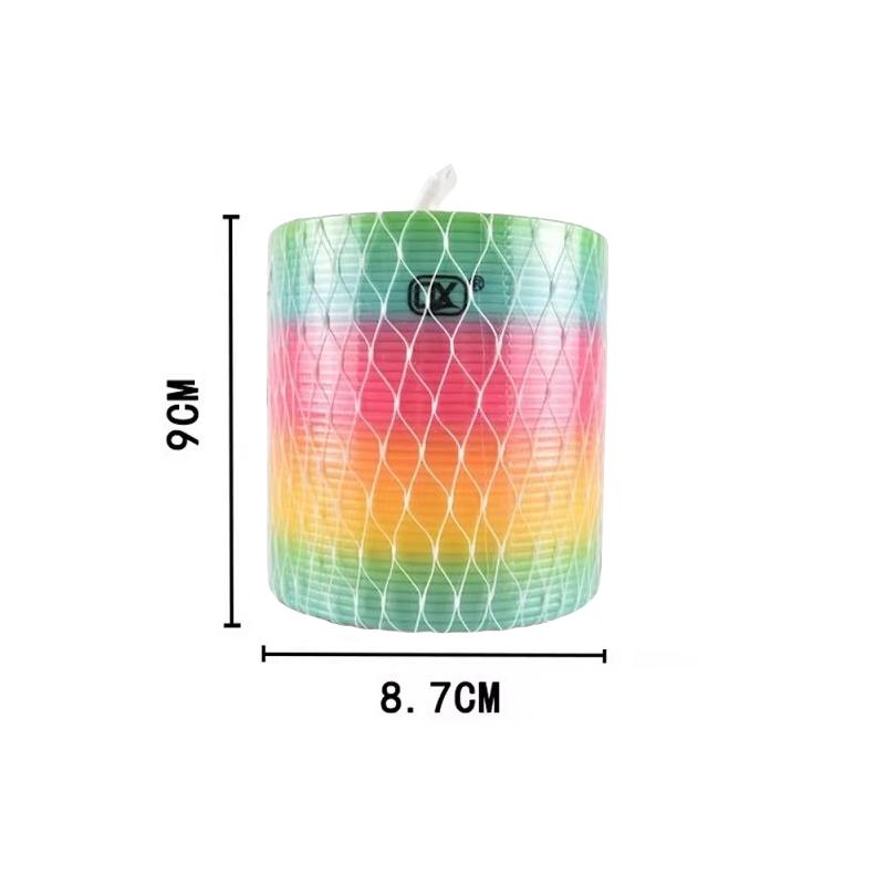 Rainbow Circle Fun Folding Toy Material Spring Coil Children's Creative Magic Party Party Funny Tool Colorful Elastic Pen Holder
