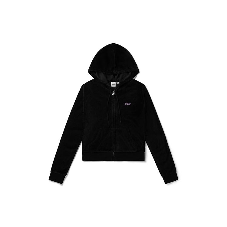 

Vans Casual Sports Open-Front Hoodie Jacket Women outerwear Black VN0A5DRTBLK S
