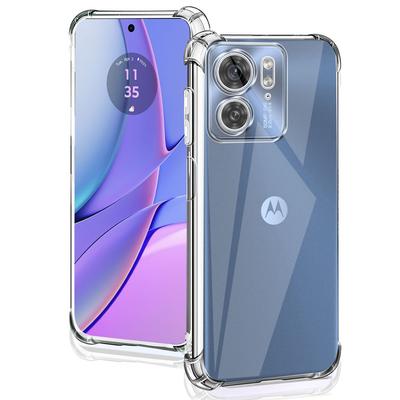Skaidrus smūgiams atsparus telefono dėklas Motorola Moto G04 G04S G05 G7 G8 Power G9 Play G13 G14 G15 G22 G23 G24 skaidrus minkštas dėklas