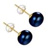 Orecchini a lobo con perle d'acqua dolce naturali in argento sterling 925 Orecchini con perle bianche coltivate per orecchini da donna Gioielli