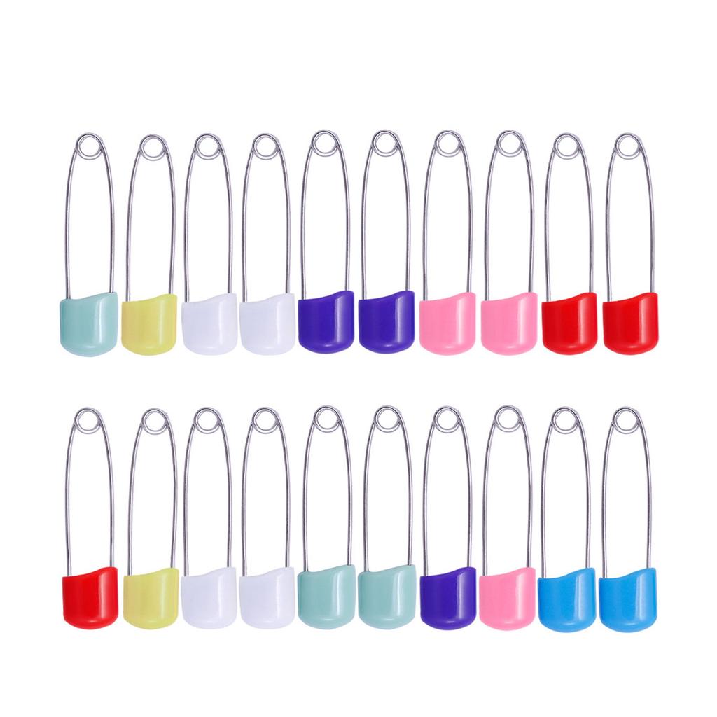 100pcs Colorful Plastic Head Safety Pin Locking Baby Cloth Diaper Nappy Pins DIY Jewelry Making for Quilting Knitting