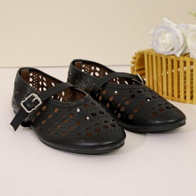 

Летние женские туфли Hollow, новые повседневные модные женские сандалии с закрытым носком, мягкие и удобные балетки на плоской подошве 36