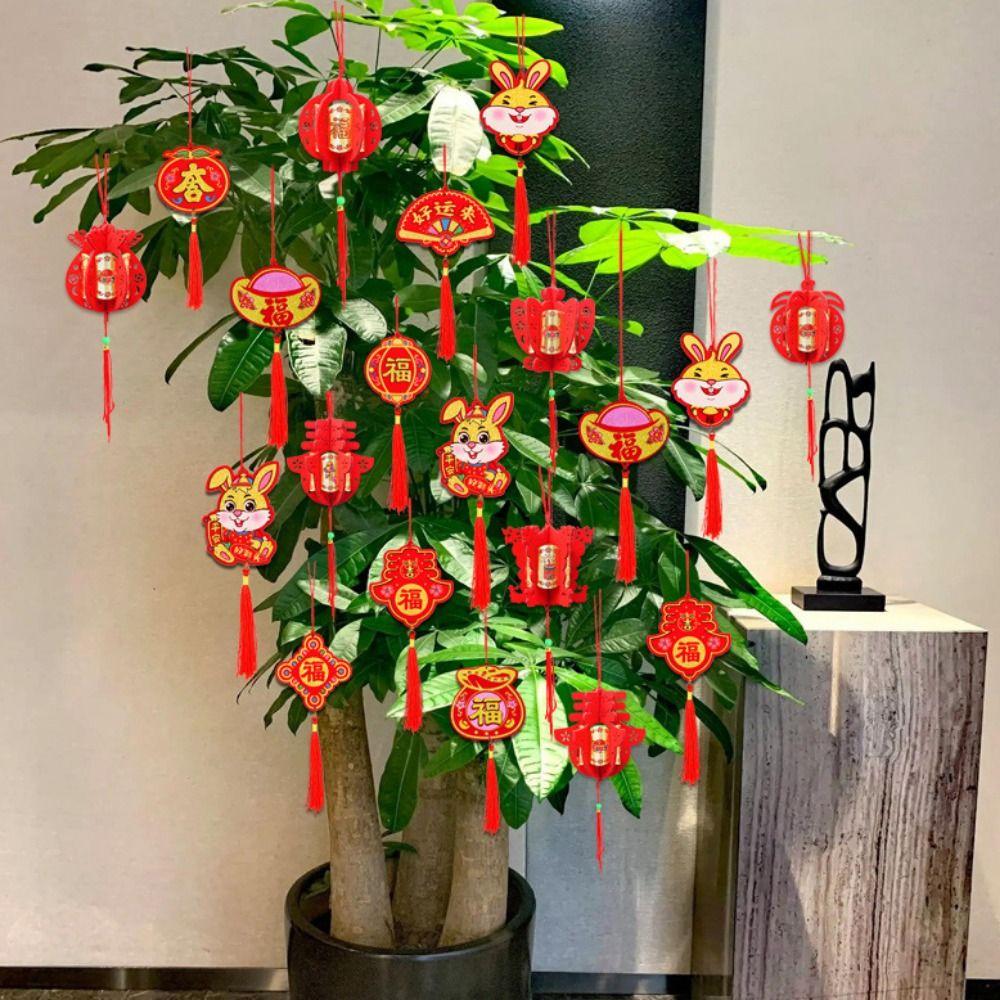 

5 шт./компл. декоративный весенний фестиваль бонсай кулон счастливый талисман висячие подвески бонсай