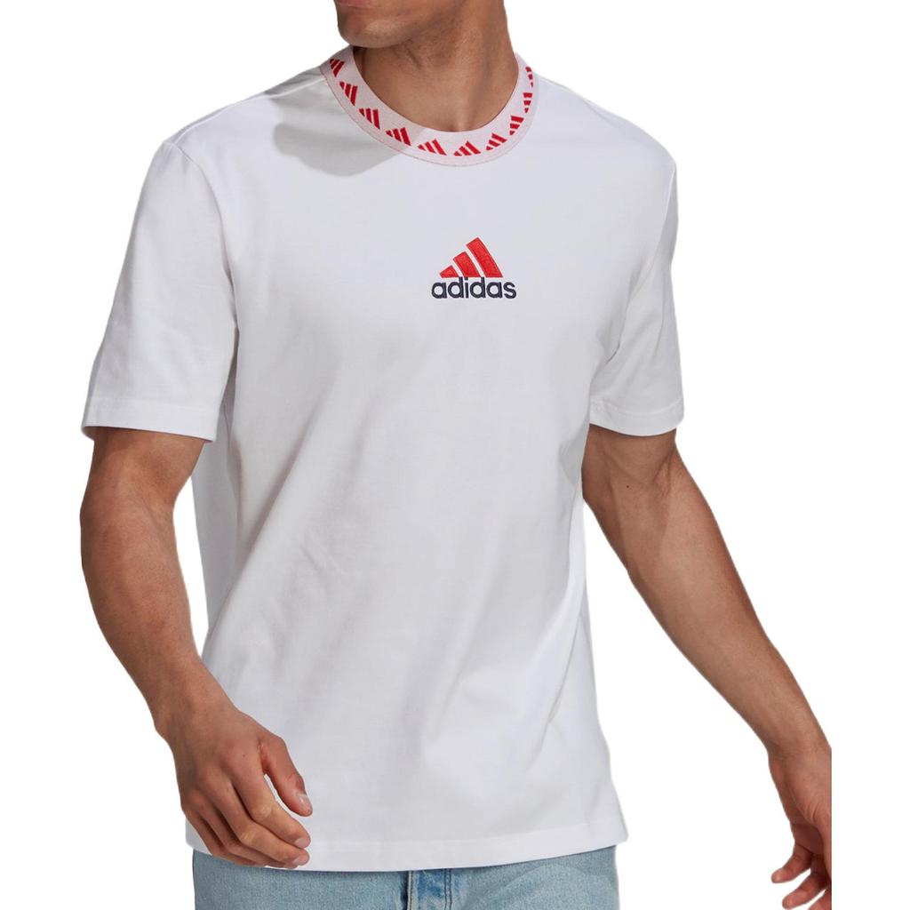 Adidas Bayern Round Neck Pullover Sports Short Sleeve T-Shirt Men Tops White GR0691