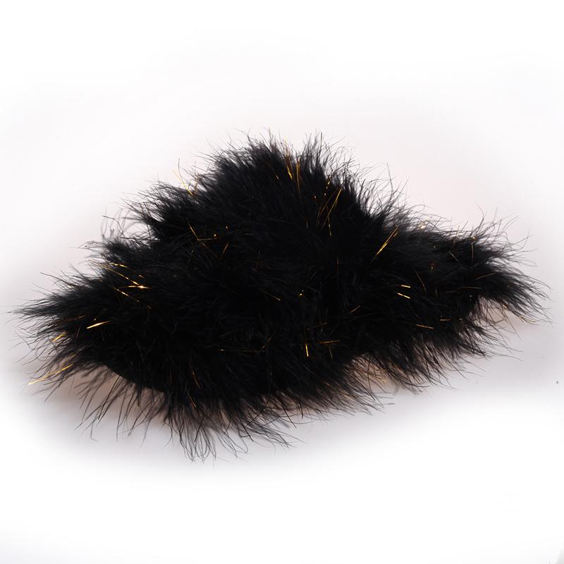Fashion Women Luxury Fur Slippers 2025 New Lightweight Flat Half Slippers Outdoor Baotou Shoes Women Fashion Round Toe Fur Slides Woman