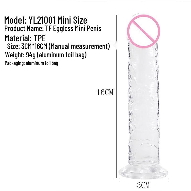 JiuXi Crystal Eggless Realistic Dildo - Large Size Adult Sex Toy for Women