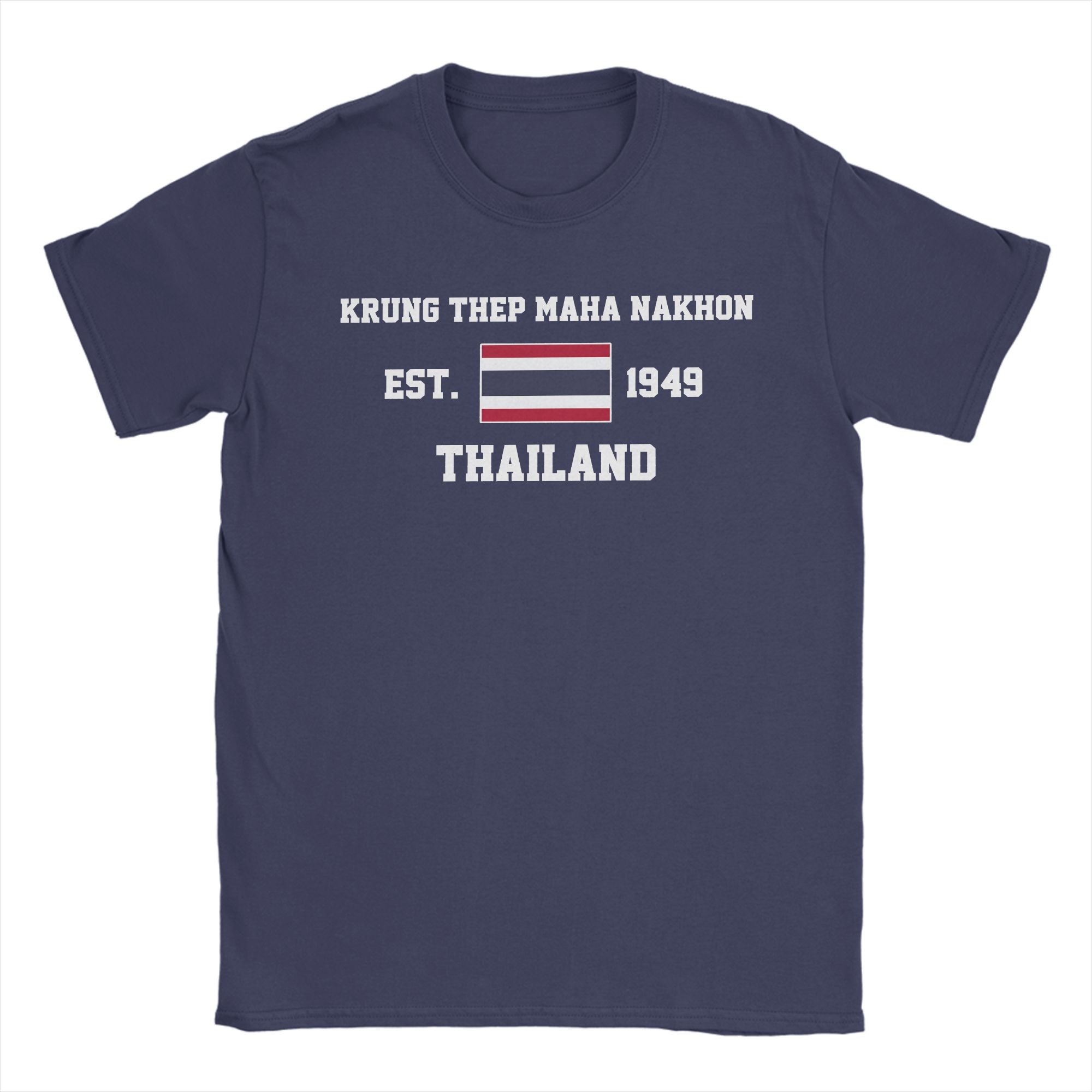 

Thailand EST1949 Krung Thep Maha Nakhon Capital TShirt 100 Cotton TShirts For Men Print Tee Shirt ShortSleeved Y2K Top Tees 4XL
