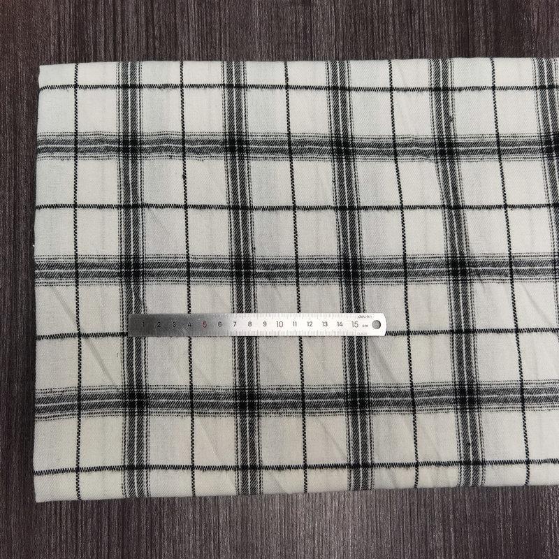 Nueva llegada: Tejido de Algodón Cepillado a Cuadros para Ropa Infantil y de Mujer - Tejido de Franela Jacquard Teñido en Hilo de Poliéster-Algodón.