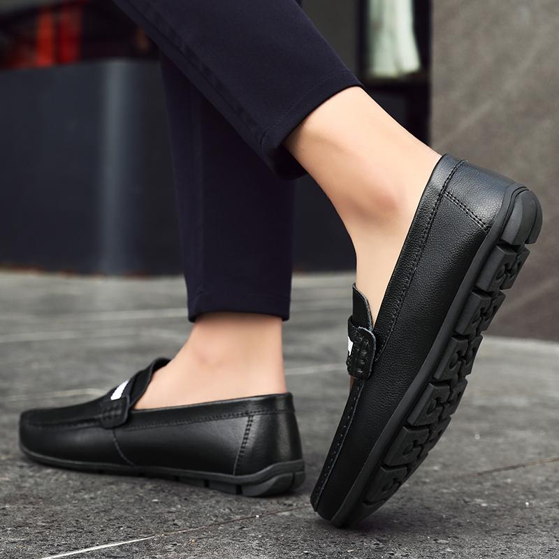 Móda Pánské Kožené Neformální nazouvací obuv Prodyšné Pánské Neformální kožené boty Prodyšné Pohodlné Pánské boty