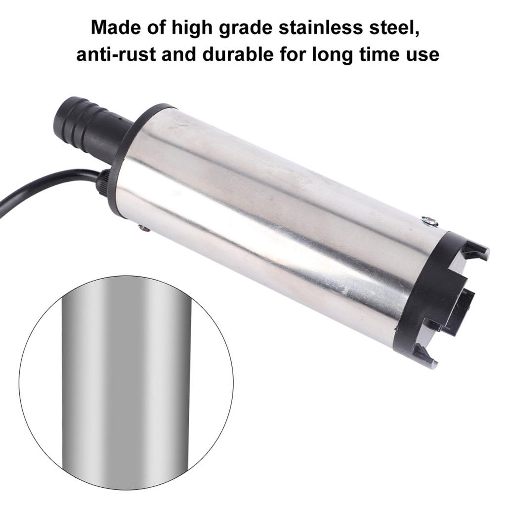 DC 12V 51mm Odłączana zatapialna pompa do transferu paliwa, wody, oleju, oleju napędowego, elektryczna