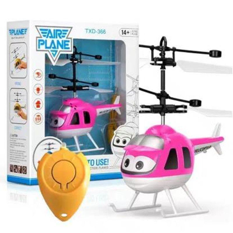 Little Cute Cartoon Induction Flying Vehicle Levitation Gesture Induction Airplane Helicopter Children's Toy YK07 Stylish Appearance