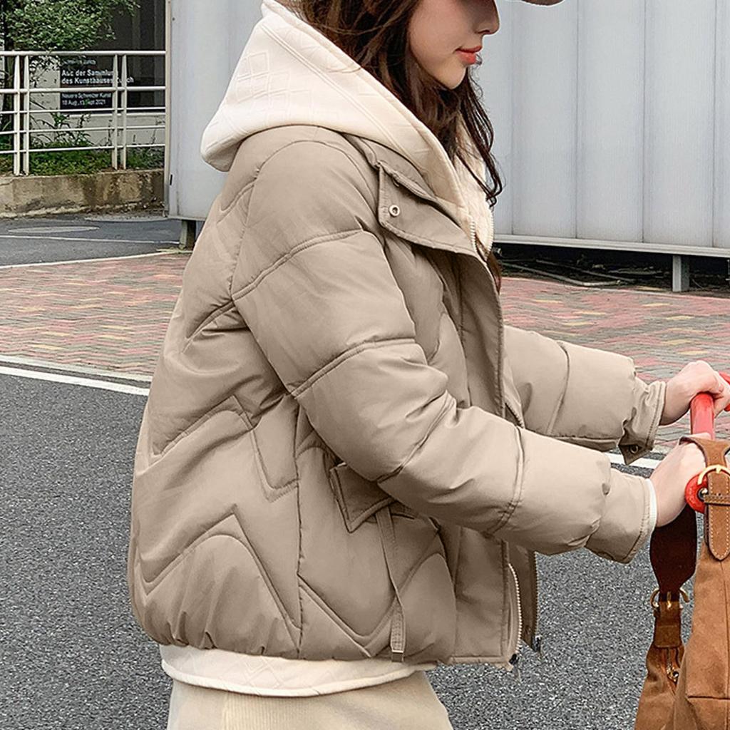 Women's Winter Warm Cotton Jacket Single Breasted Zipper Jacket