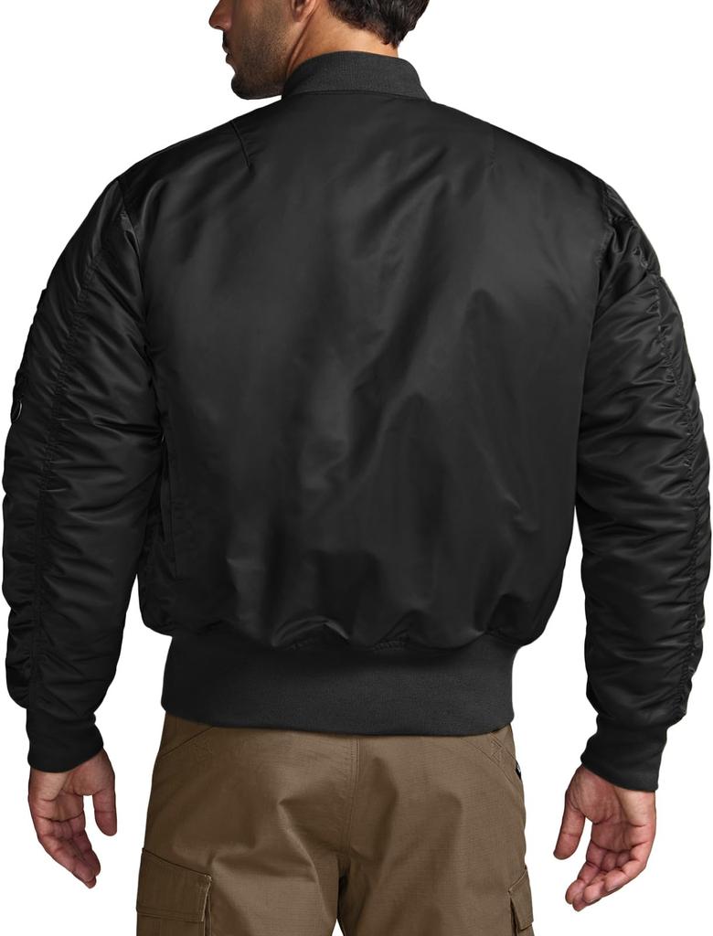 Kurtka lotnicza Jumper Flight Jacket Outdoor Travel Camping Climbing Duży rozmiar Wiosna Jesień Zima [CQR] Męska Damska [Wiatroszczelna/Odporna na zimno] HKJ502-BLK_L