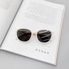 Retro Milky White Cat-eye Sunglasses for Women with Square or Round Faces, Slimming and Stylish, Sun Protection for Seaside Vacations, Popular Online