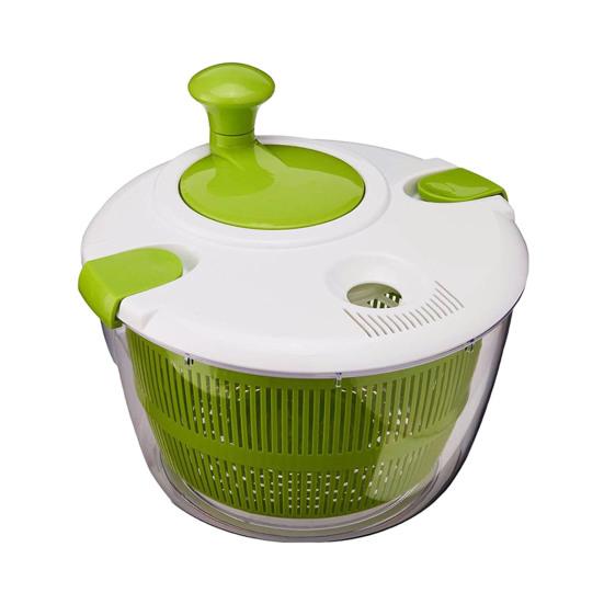 Salad Spinner Small Vegetable Dehydrator One-Hand Operation Lettuce Washer And Spinner with Serving Bowl 3.5L Fruit Drainer Salad Dryer