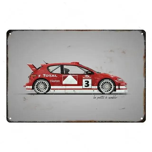 F1 Racing Posters Vintage Metal Tin Signs Decor World Famous Cars Retro Decorative Tin Sign Auto Club Pub Bar Room Wall Art