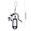 1Pc/2Pcs TaiChi Beaded Keychain Photo Locket Plastic Jewelry Accessory Lightweight Design Bag Hanging Decoration