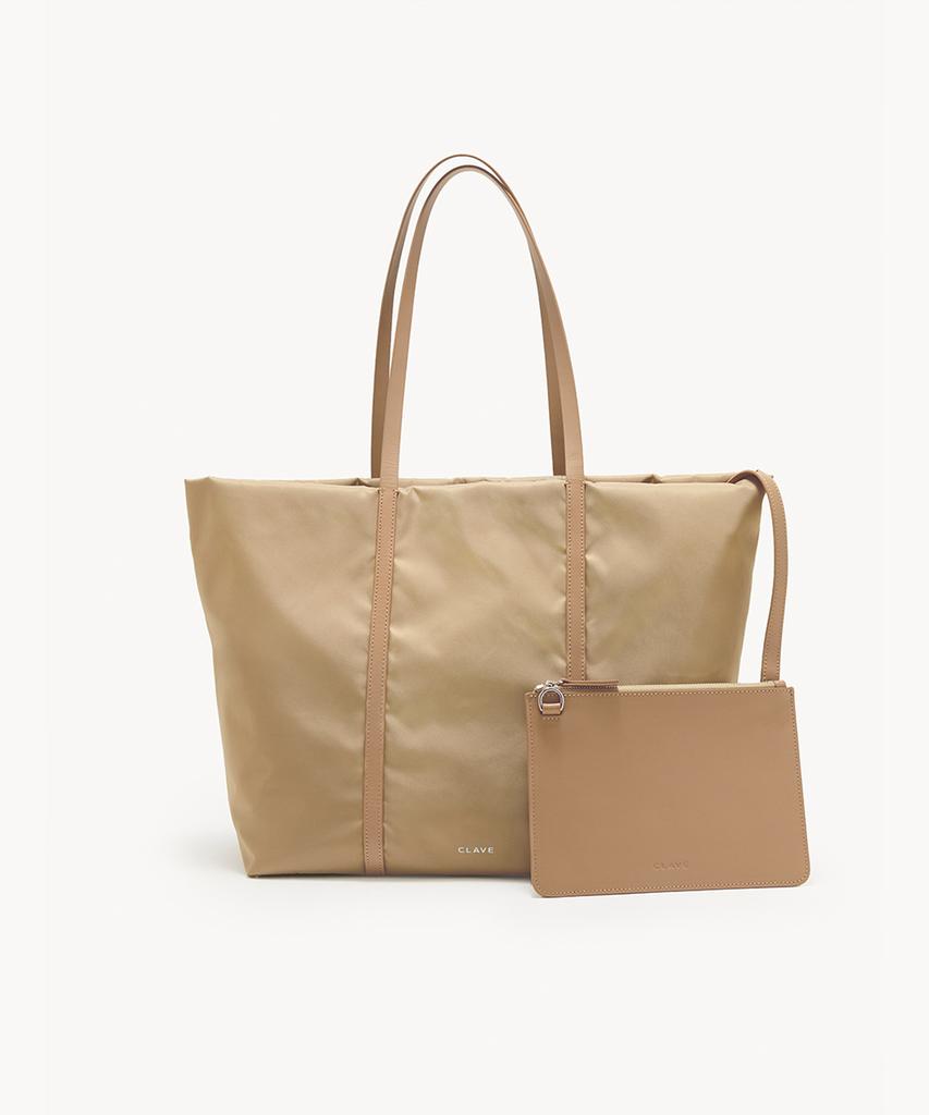 Clave Amelia Beige Tote Bag