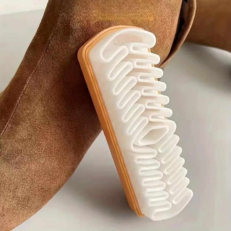 

1pc Suede Shoe Brush, Rubber Brush, Special Eraser For Shoes Cleaning, Deer Suede Shoe Brush, Suede Yellow Boot Brush темные хаки