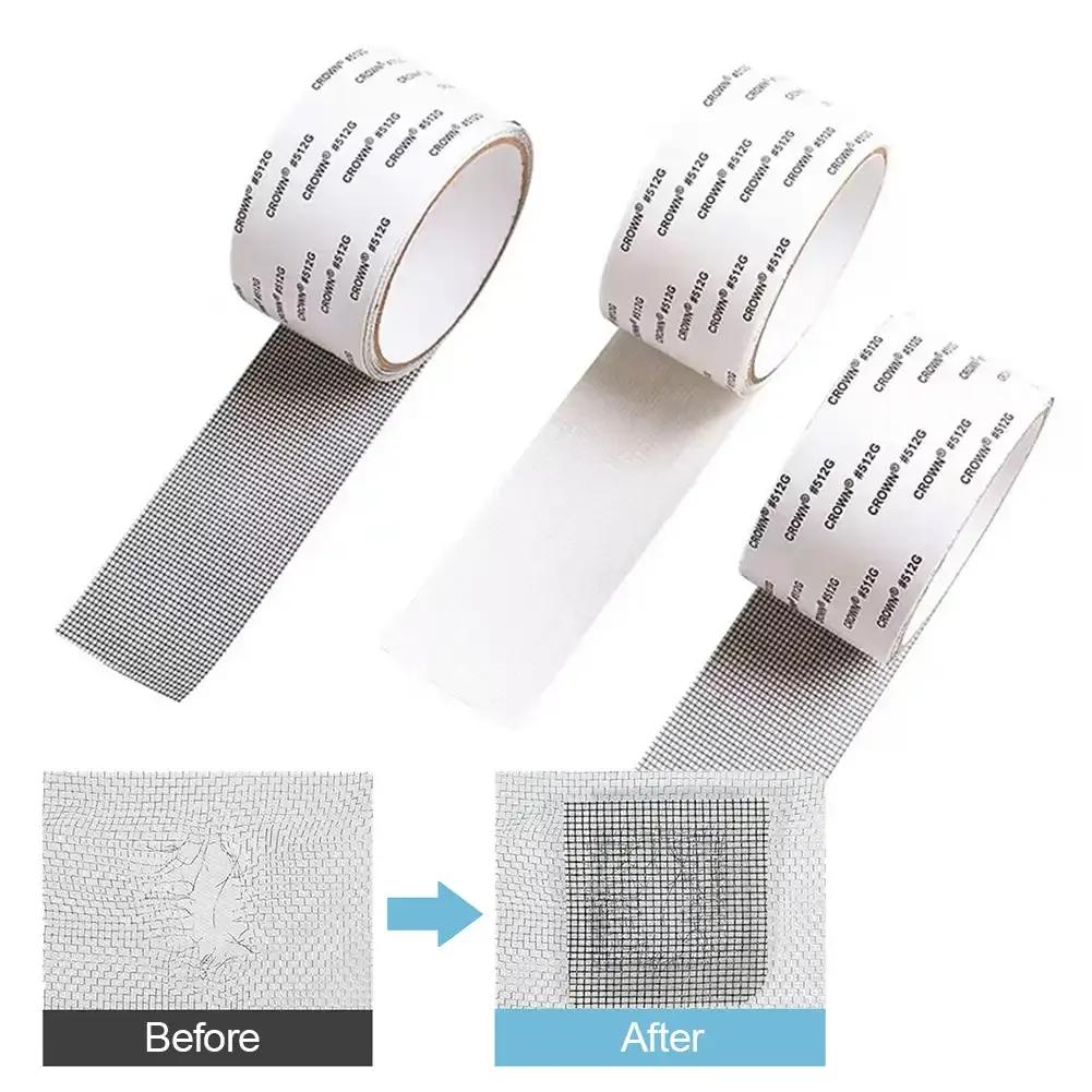 Window Screen Repair Tape Self Adhesive Mosquito Net Repair Patch Anti-Insect Fly Mesh Broken Holes Repair Home Mesh Repair Tape