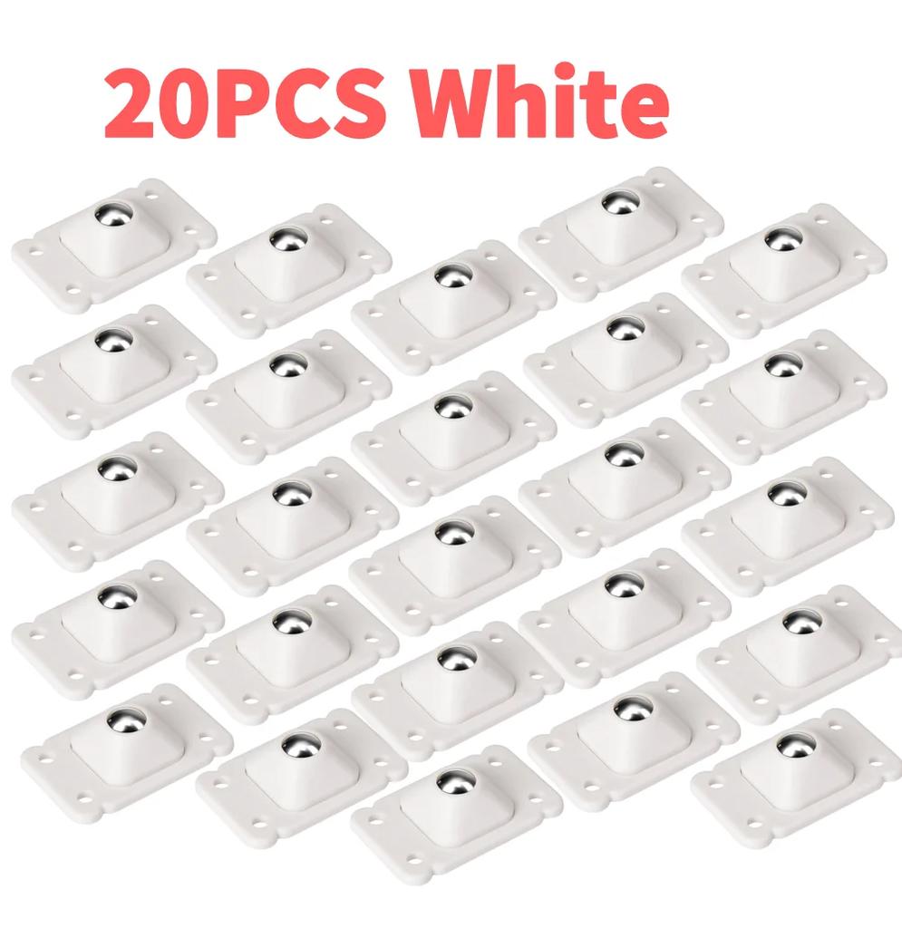 4-20Pcs Universal Wheel 360° Rotation Furniture Casters Wheels Duty Stainless Steel Strong Self Adhesive Casters Wheels