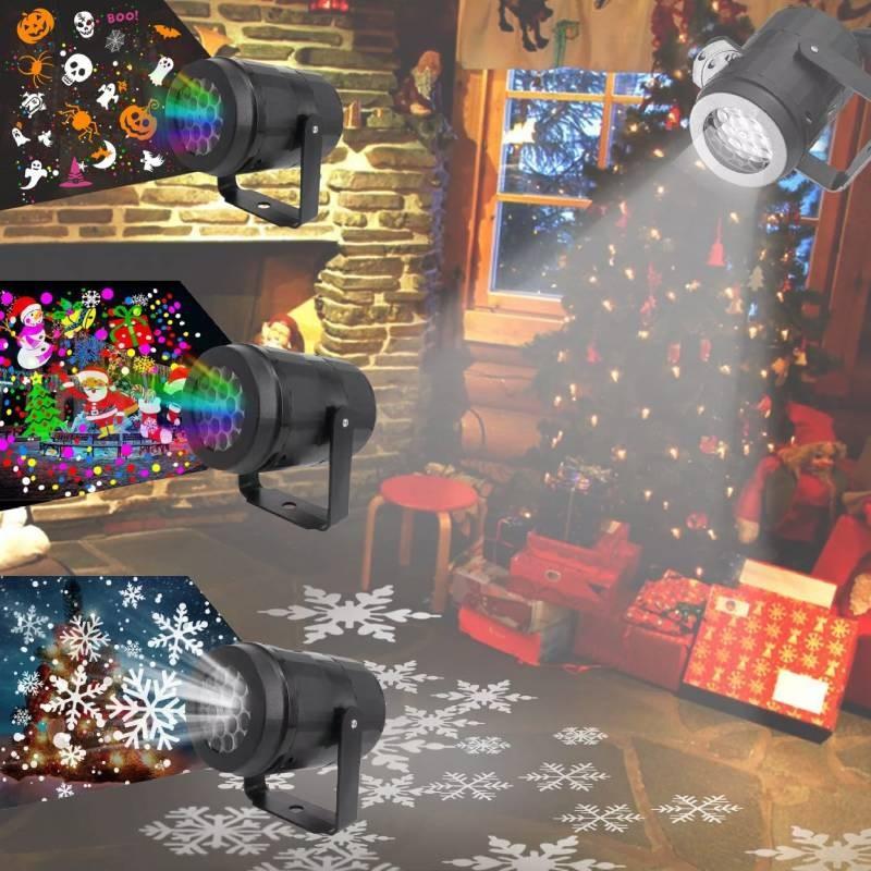 Christmas Lights Projector Xmas Party In Outdoor Snowflake Led Laser Lamp Usb