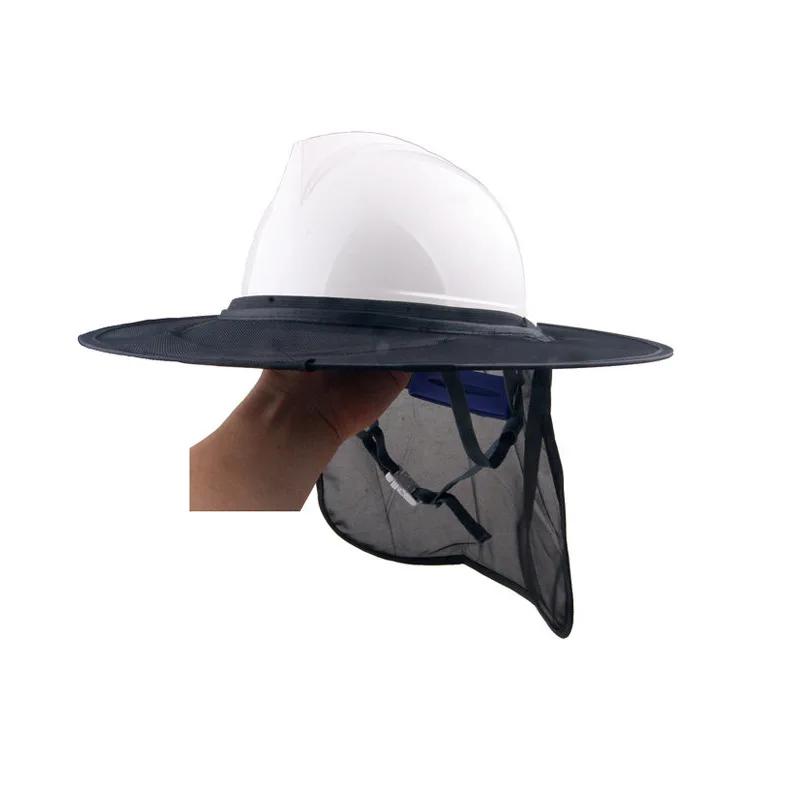 Casco di sicurezza riflettente per edilizia, protezione per il collo, casco parasole, strisce riflettenti, kit di protezione solare estiva, prevenzione delle scottature