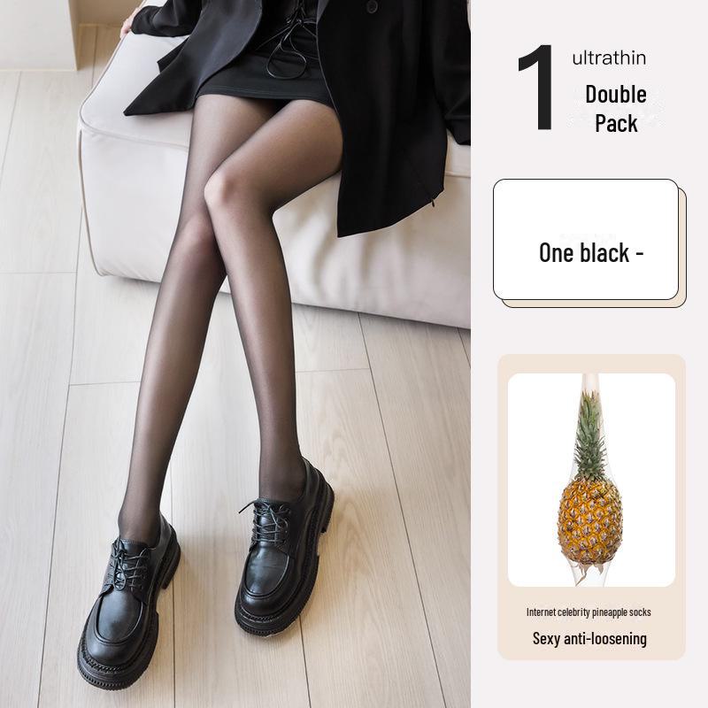 

Ультратонкие, прочные женские колготки телесного цвета с узором «Ананас» — чулки с защитой от зацепов на весну и лето, большой размер. sexy T-crotch чёрный