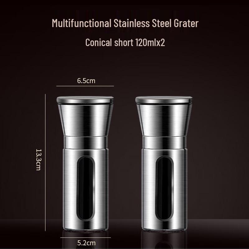 

Zhaoran 304 Stainless Steel Pepper and Spice Grinder (2-Pack)
