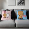 M-Milk And Mocha Cartoon Cushion Cover Inches Farmhouse Decor Home Throw Pillow Covers For Couch Decorations