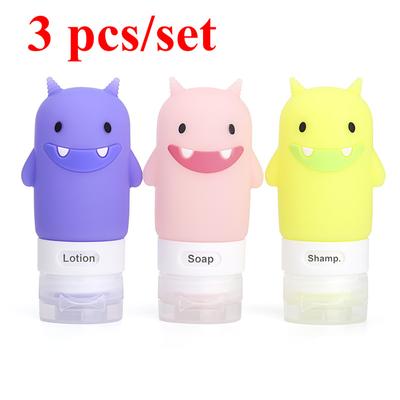 60ML Tragbare Reise Niedlich Cartoon Silikon Fläschchen Reiseverpackung Pressflaschen Lotion Shampoo Badebehälter Einfaches Reisen
