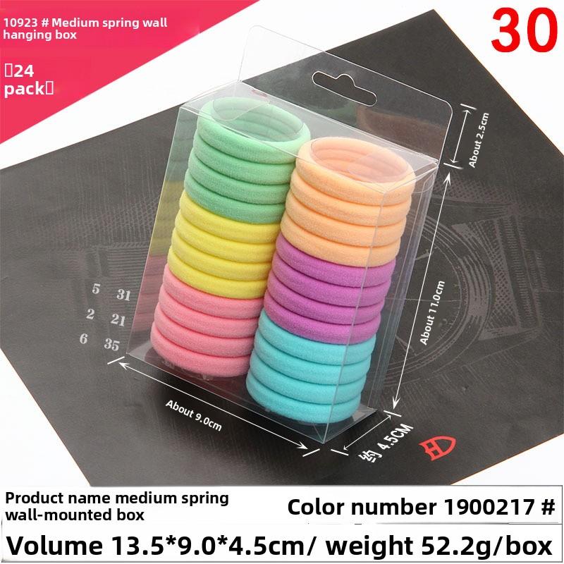 High-elasticity Box Towel Hair Band Fresh Hyuna Colorful Hair TieTowel Band Candy-colored Rubber Band