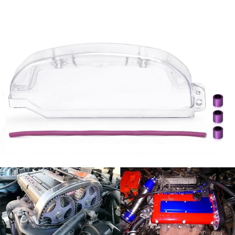 BAOLUN  Clear Cam Gear Pulley Cover Timing Belt For 1990-1999 Mitsubishi Eclipse W/ 4G63 Motor Eagle Talon