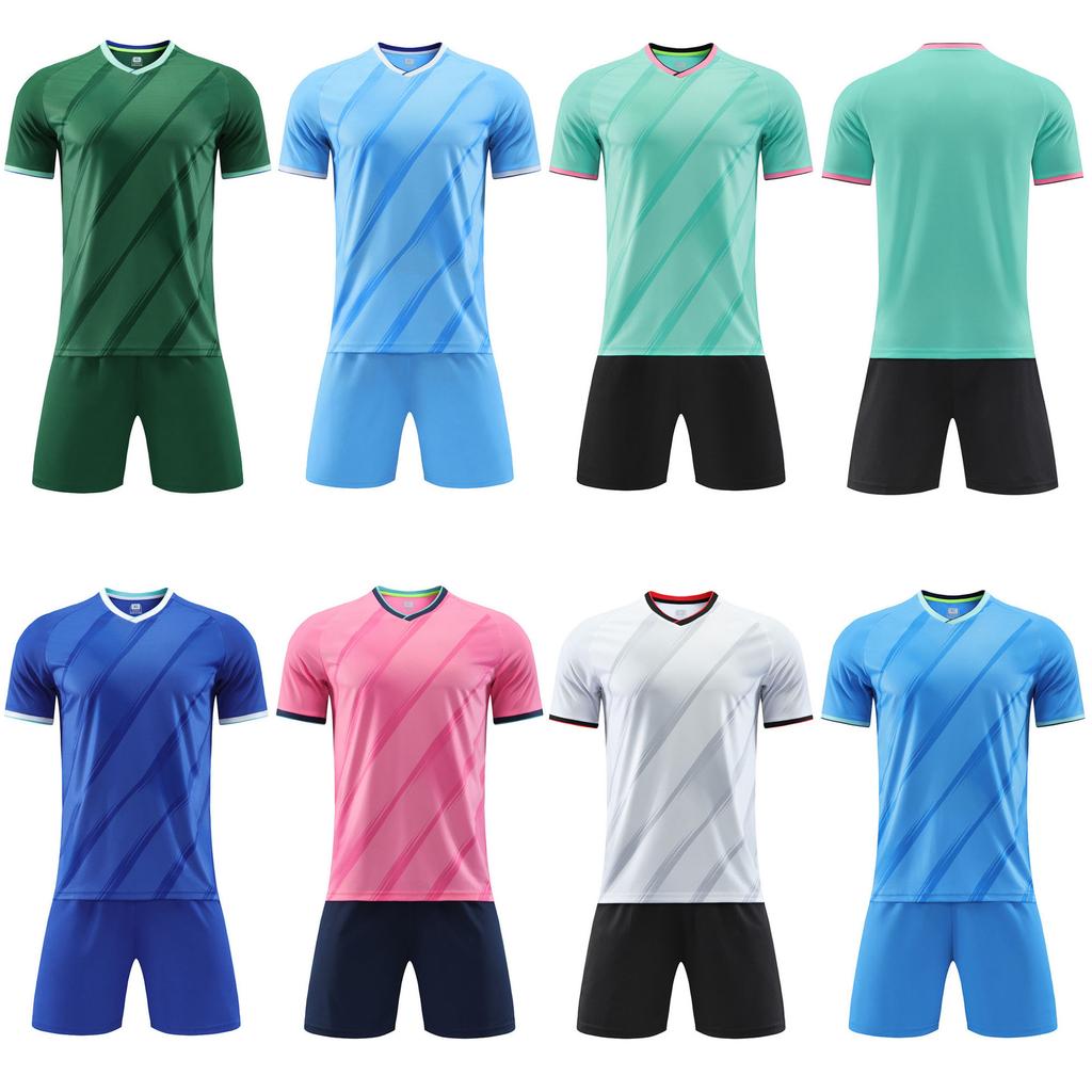Wholesale 2025 Children's Football Jersey Set, Primary School Football Training Jersey, Boys and Girls Competition Printed Jersey