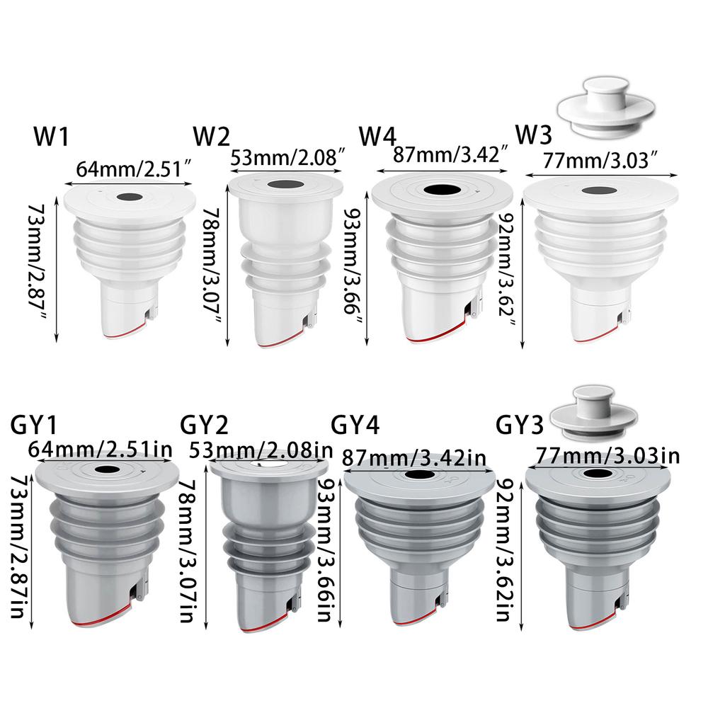 Universal Drain Seal Drainage Solution Drain Pipe Anti-Odor Seal Rings Drain Pipe Seal Stopper for Kitchen & Bathroom
