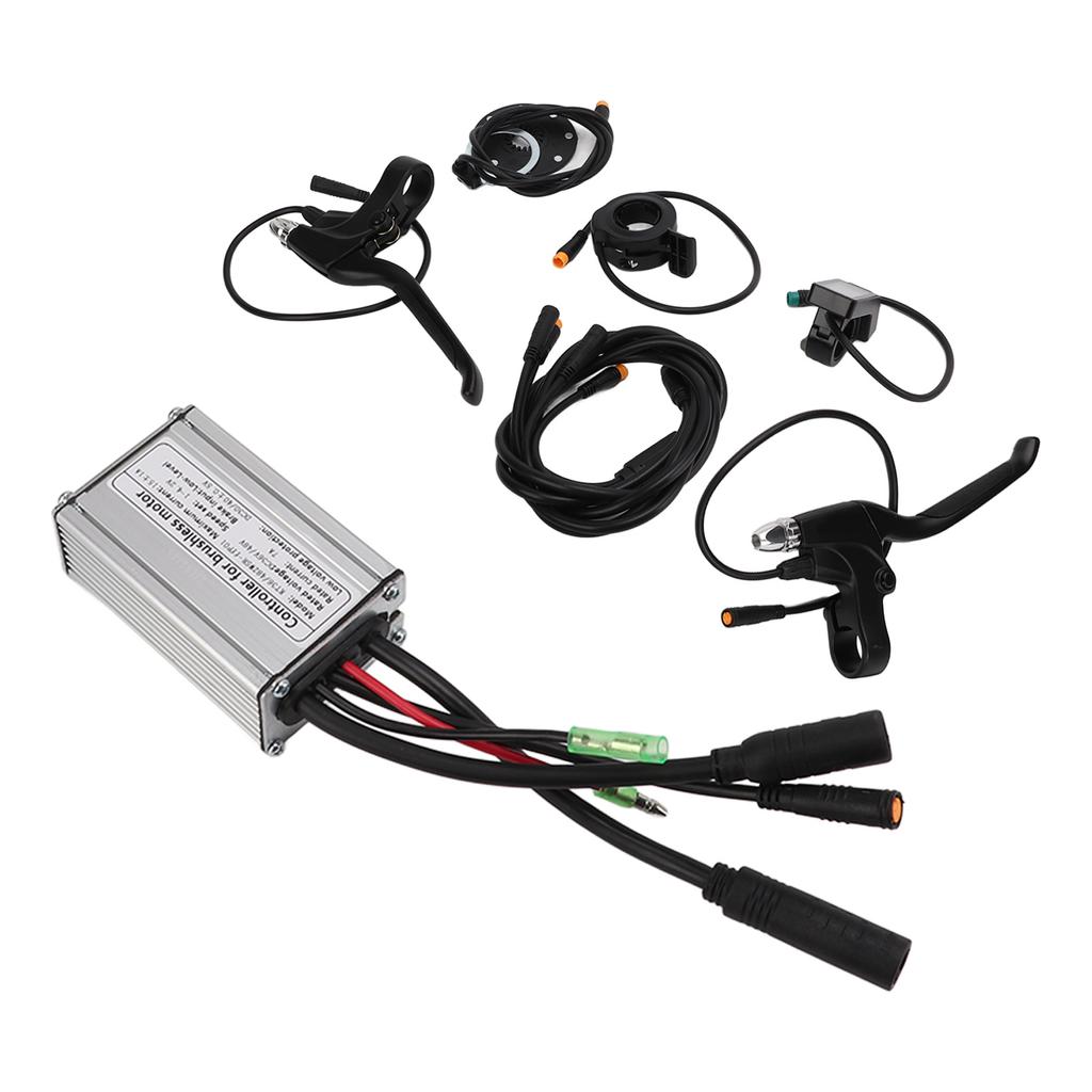 36V 48V 250W Brushless Motor Controller Kit 15A Controller LCD4 Panel 130X Thumb Throttle 8C Power