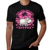Just A Girl Who Loves Hippos Tshirt Casual Loose Daily Wear Tshirt