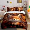 Cozy Autumn Fox Trio Set Exquisite Three-Piece Bedding Set Gift For Kids And Adults