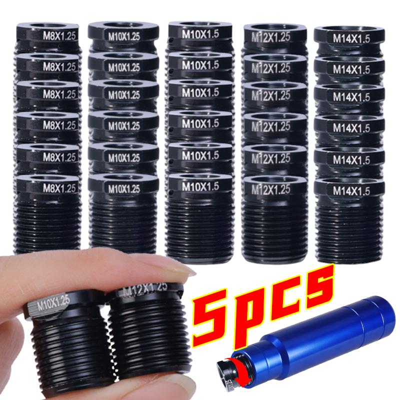 Aluminum Shift Knob Adapter Shift Knob Adapter Converter Female Threaded Car Tuning Parts Handle Adapter for M8 M10 1/5PCS