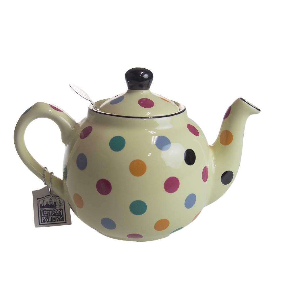 London Pottery Farmhouse Teapot, Ivory/Dot, 2-Cup, 78412