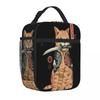 Bestselling Katana Cat Vintage Minimal Decoration Compact Lunch Bag Road Trip Lunch Handbag